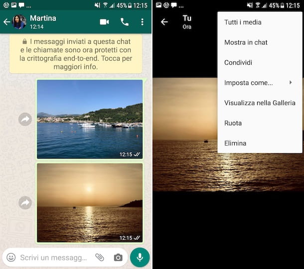 Guardar fotos enviadas a WhatsApp Android