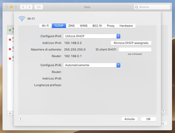 Ver la dirección IP del módem en macOS