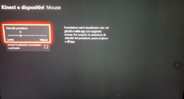 Velocidad del puntero del mouse de Xbox One