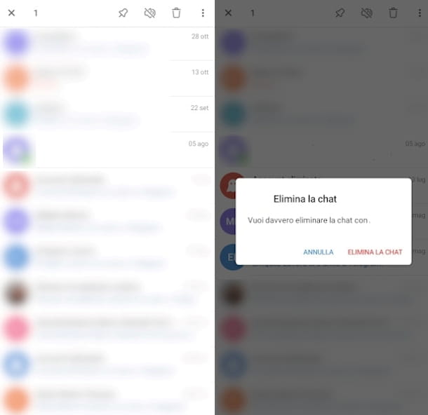 Eliminar el chat de Android Telegram