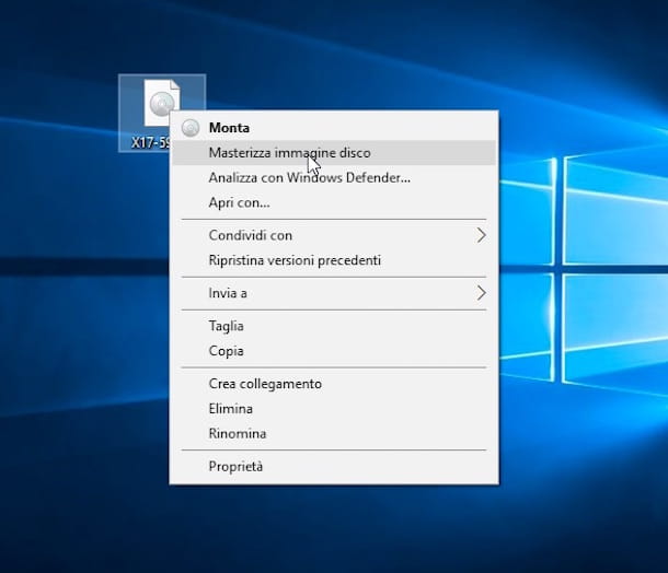 Captura de pantalla que muestra cómo grabar archivos ISO en Windows