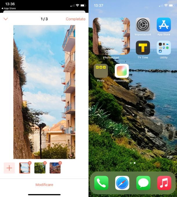 Aplicación de widget de fotos personalizable para iOS