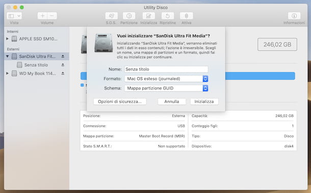 Formateo de la llave USB desde la Utilidad de Discos en macOS