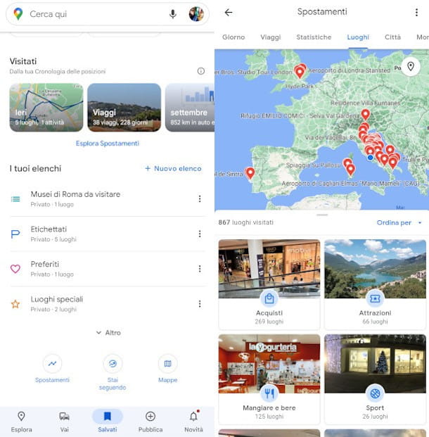 Función de navegación de la aplicación Google Maps