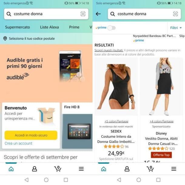 Compras en Amazon (Android/iOS/iPadOS)
