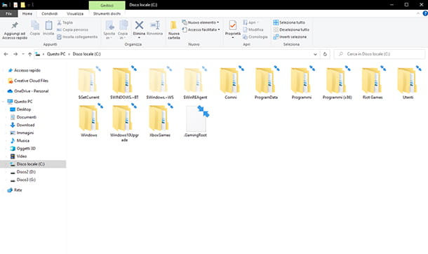 Flechas azules de los iconos de Windows 10